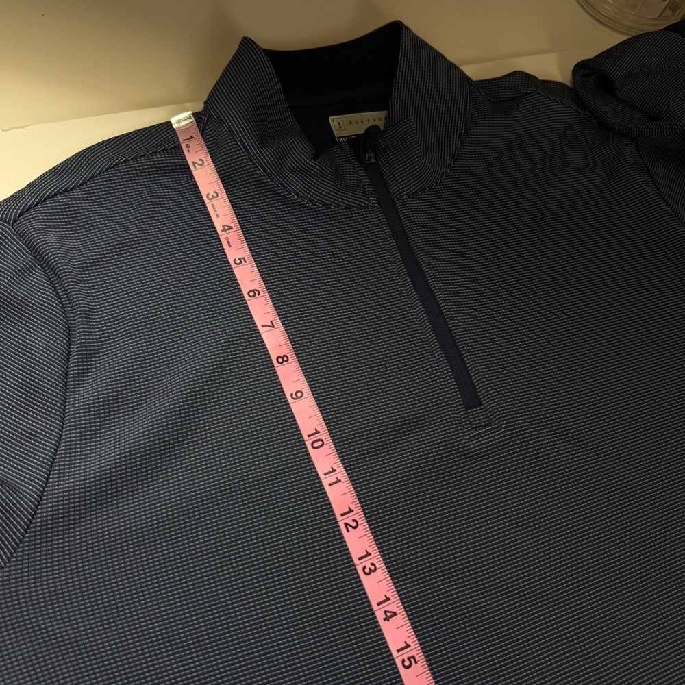 PGA Tour Pullover Quarter Zip Mens XXL Dark Blue Navy Thermal Long Sleeve NWT - Picture 12 of 12
